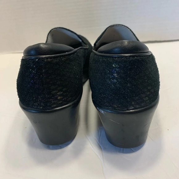 Alegria Ema metallic rain, leather slip on loafer, clogs, skid resistant size 7 - Picture 2 of 7